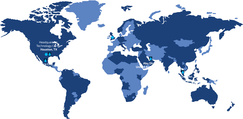 map showing impact distributors around the globe